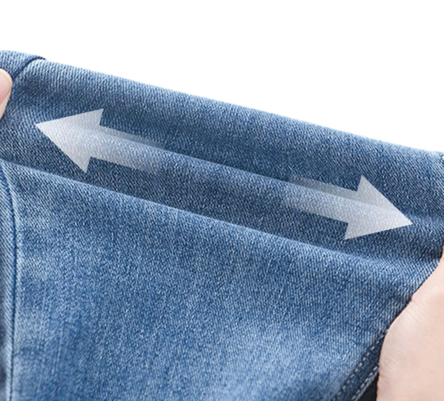 Straight Leg Denim with Raw Cut