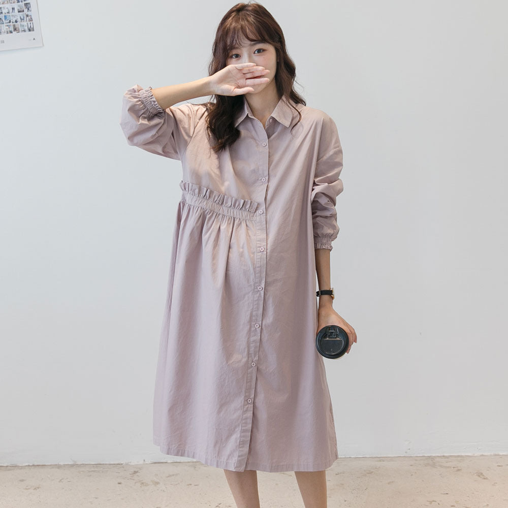 Trendy Mauve Midi Maternity Skirt Dress