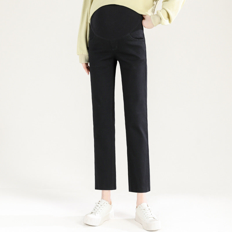 Straight Leg Denim with Raw Cut