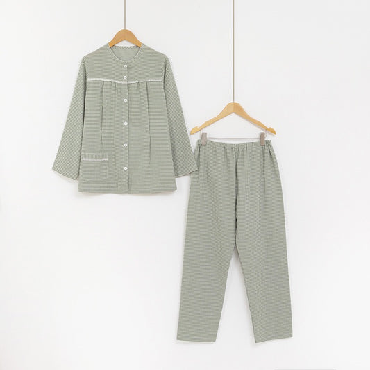 Maternity & Nursing Side Seamless Double Gauze Pajamas