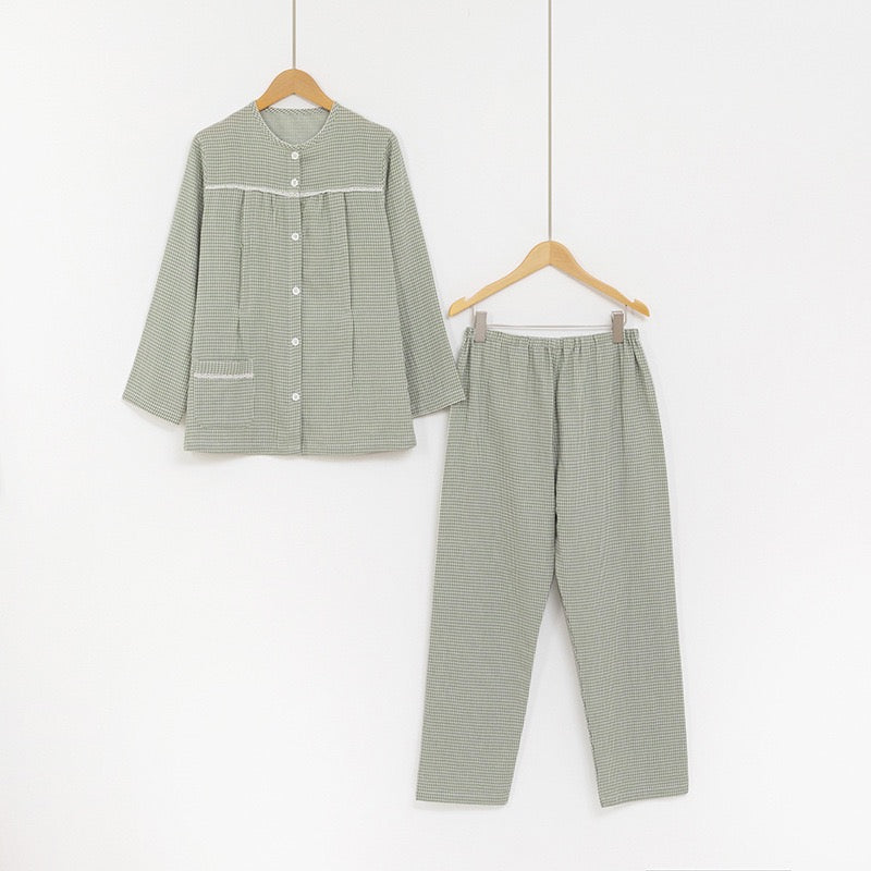 Maternity & Nursing Side Seamless Double Gauze Pajamas