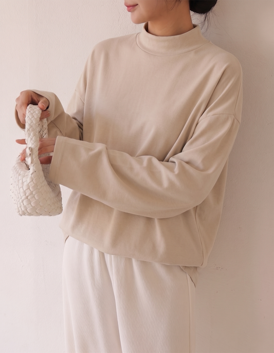 Cozy Turtleneck Maternity Tee