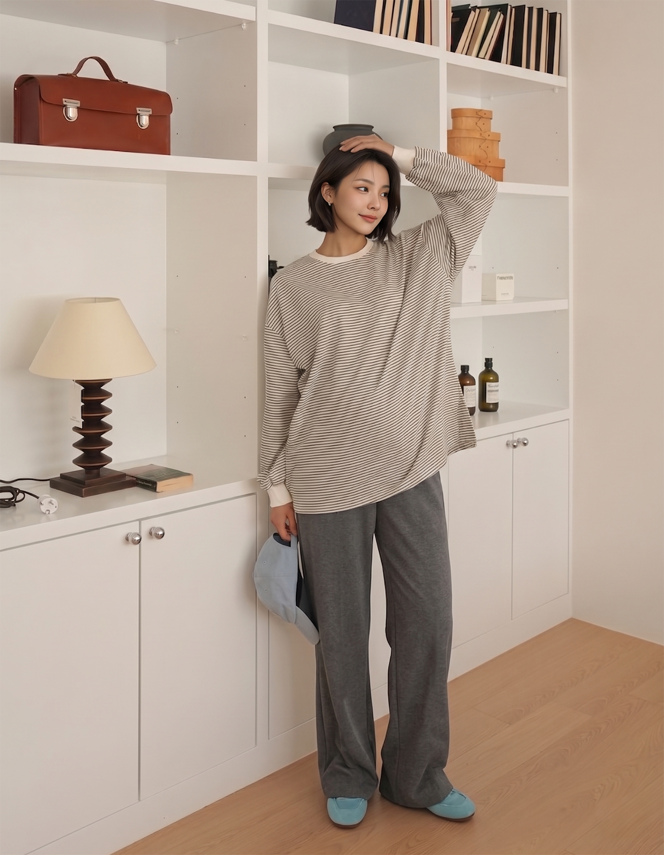 Fləfē Wide Leg Pants Dark Grey