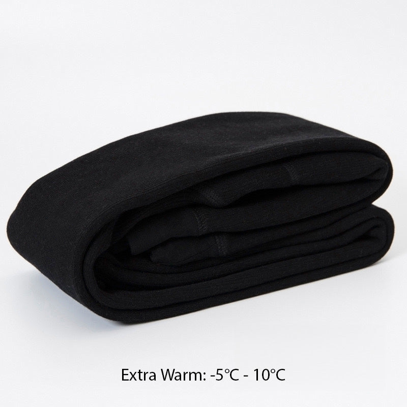 Thick Fleece-Lined Maternity Footed Tights
