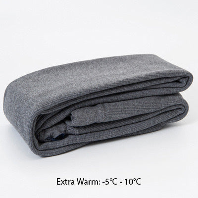 Thick Fleece-Lined Maternity Footed Tights