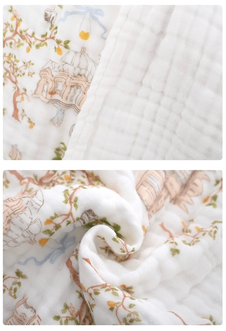 Six-Layer Gauze Cotton Swaddle Blanket 108*108