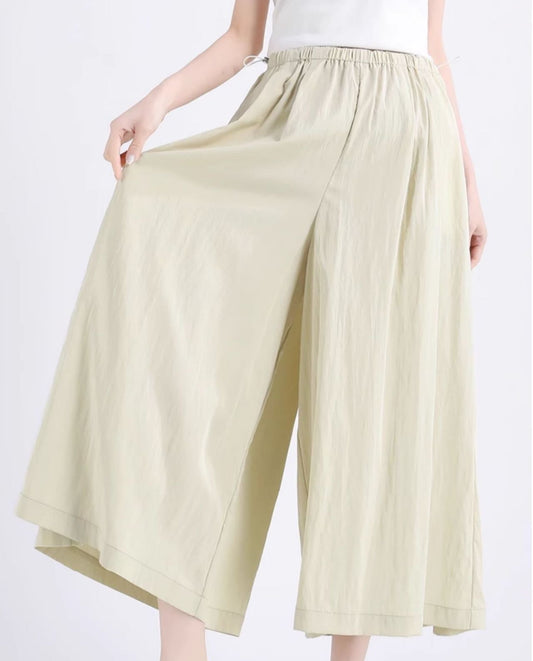 Summer Wide-Leg Maternity Culottes