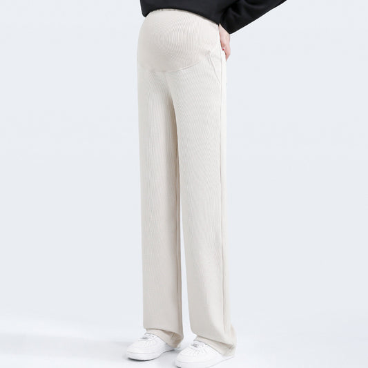 Chenille Maternity Palazzo Pants Off White