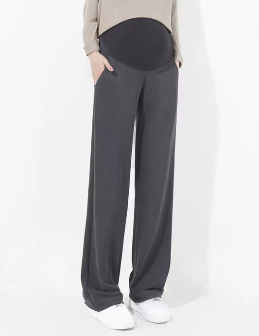 Over Bump Wide Leg Modal Pants
