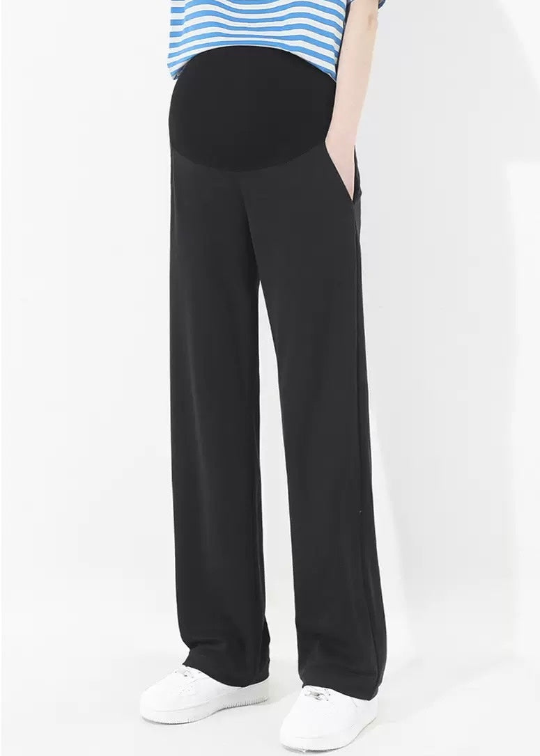 Over Bump Wide Leg Modal Pants