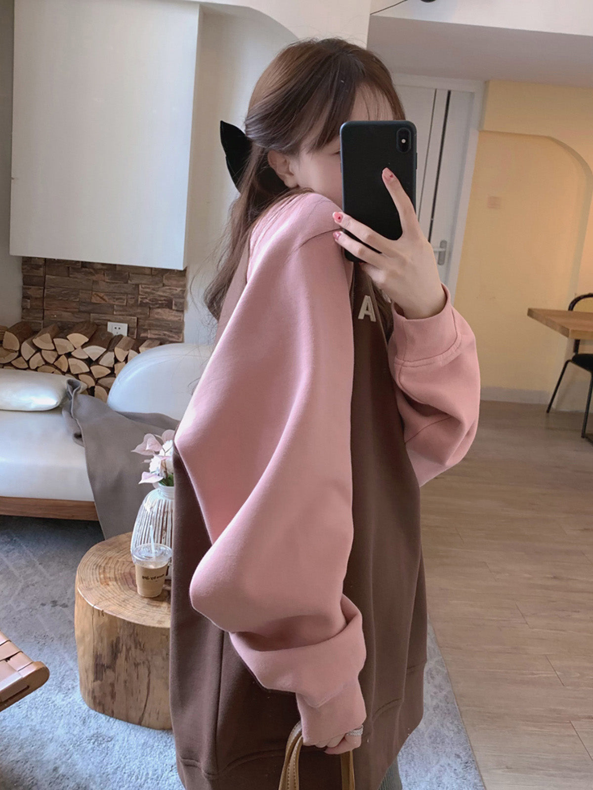 ADER EOFFOR Colorblock Raglan Sleeve Fleece Sweatshirt