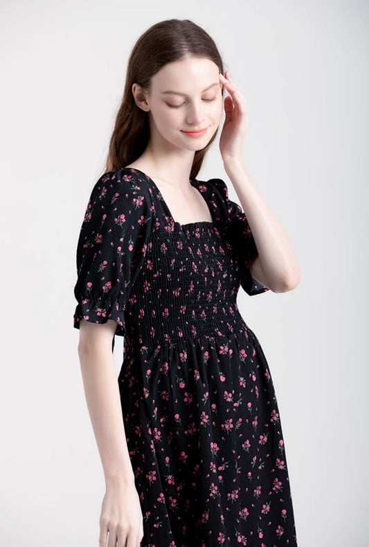 Floral Print Maternity Dress