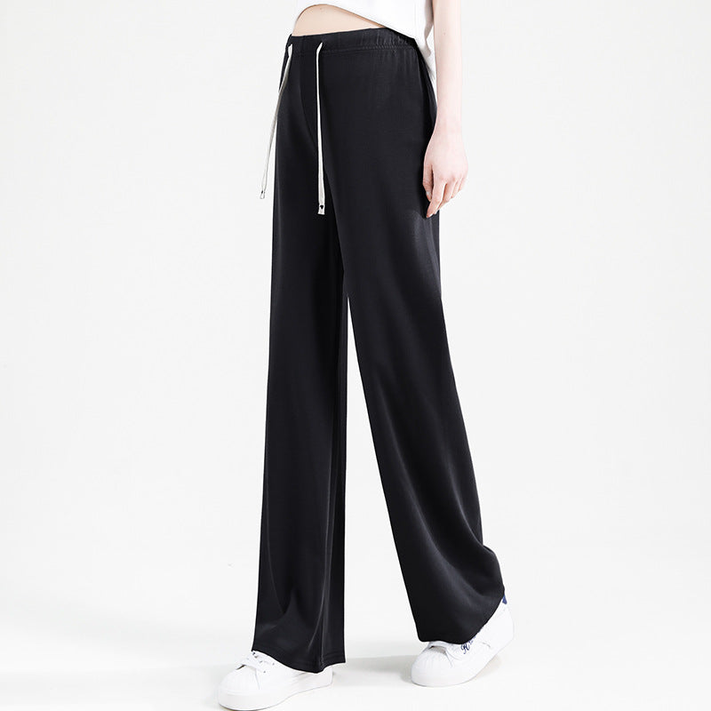 Maternity Drawstring Straight-Leg Pants White