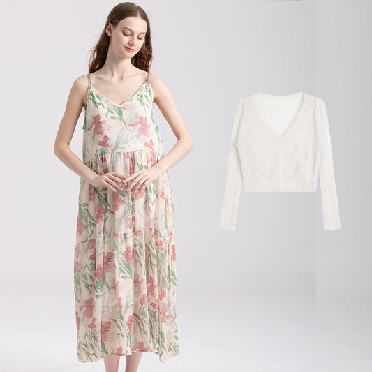 Blossom Maxi - Floral Sundress & Cardigan Set