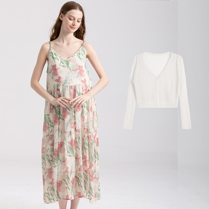 Blossom Maxi - Floral Sundress & Cardigan Set