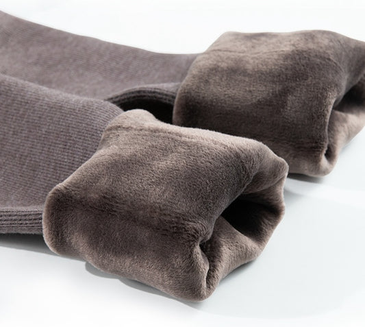 Thick Fleece-Lined Maternity Footed Tights