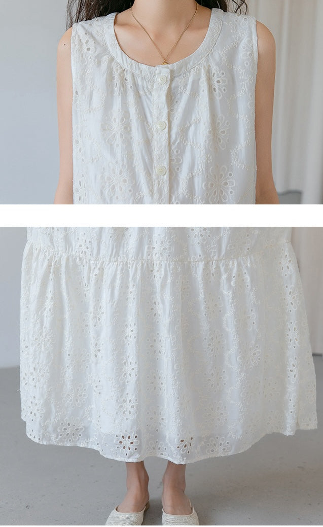 Summer Lace Sleeveless Maternity Dress