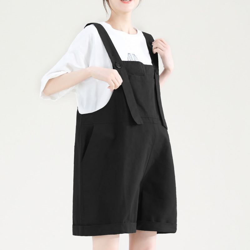 Adjustable Casual Loose Wide Leg Short Overall
