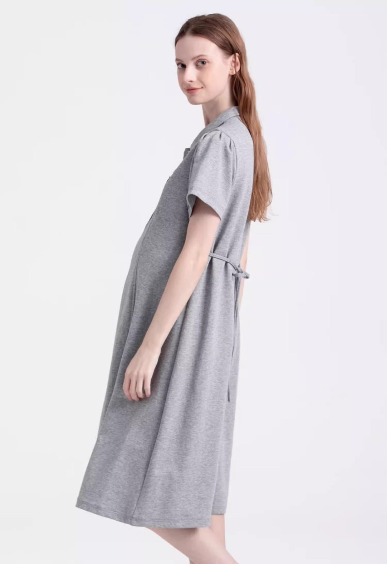 Short Sleeve A-Line Nursing Dress