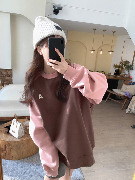 ADER EOFFOR Colorblock Raglan Sleeve Fleece Sweatshirt