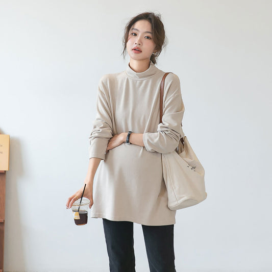 Cozy Turtleneck Maternity Tee