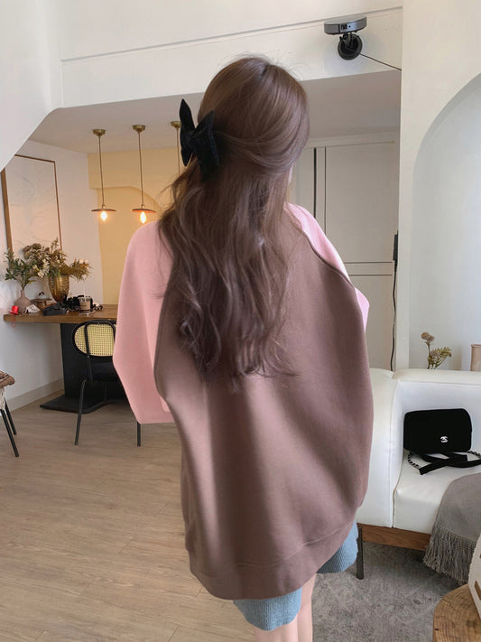 ADER EOFFOR Colorblock Raglan Sleeve Fleece Sweatshirt