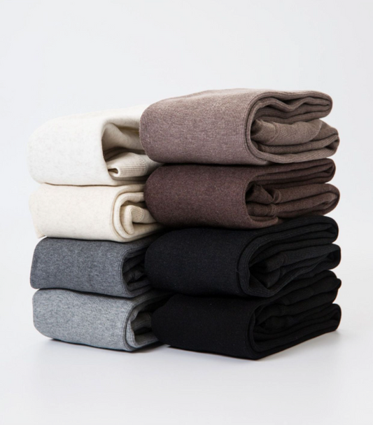 Thick Fleece-Lined Maternity Footed Tights