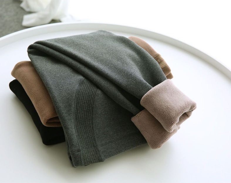 Thick Fleece-Lined Maternity Tapered Ankle Leggings