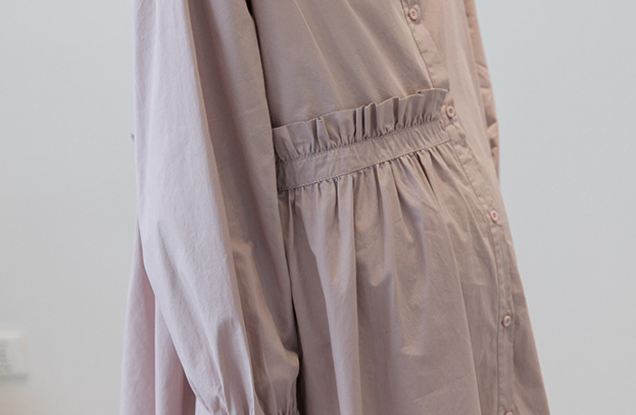 Trendy Mauve Midi Maternity Skirt Dress