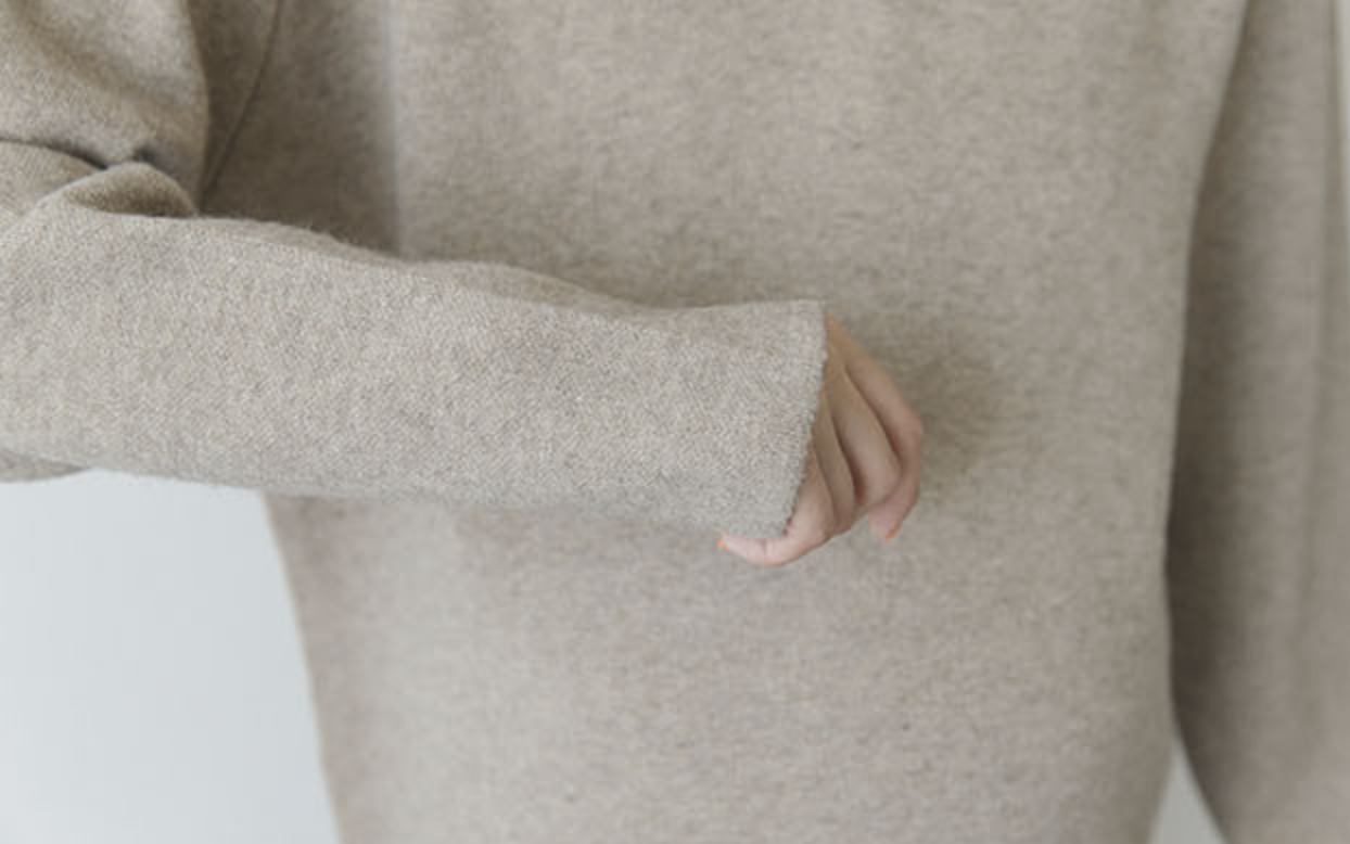 Cozy Knit Maternity Maxi Dress with Square Neckline