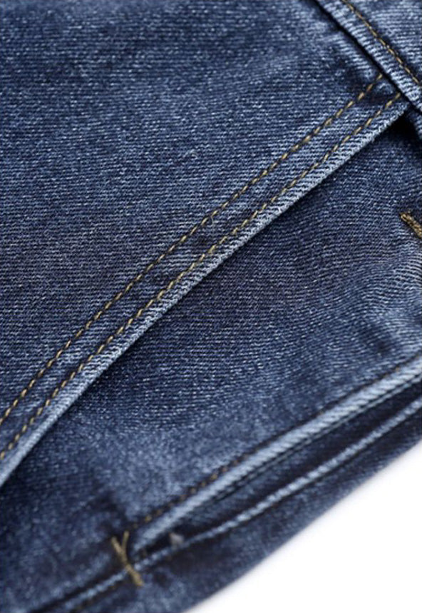Blue Grey Loose Fit Straight Overalls