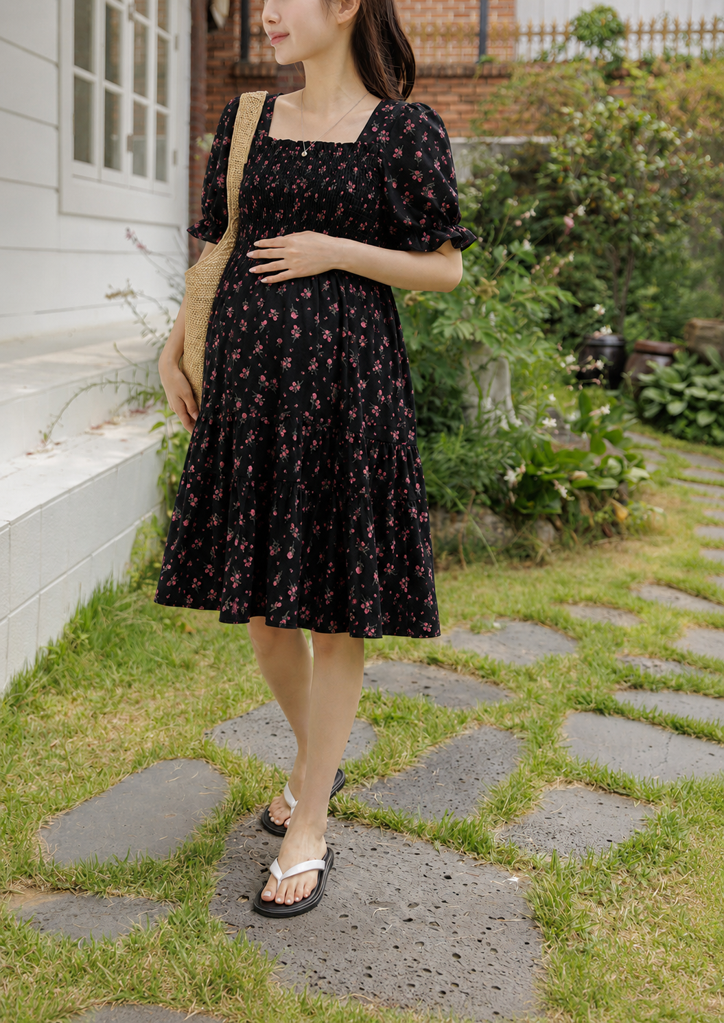 Floral Print Maternity Dress