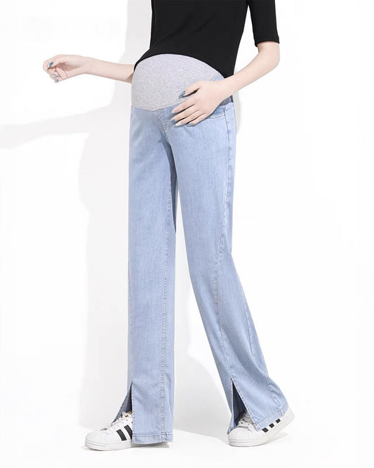 Front Slit Jeans Cool Summer