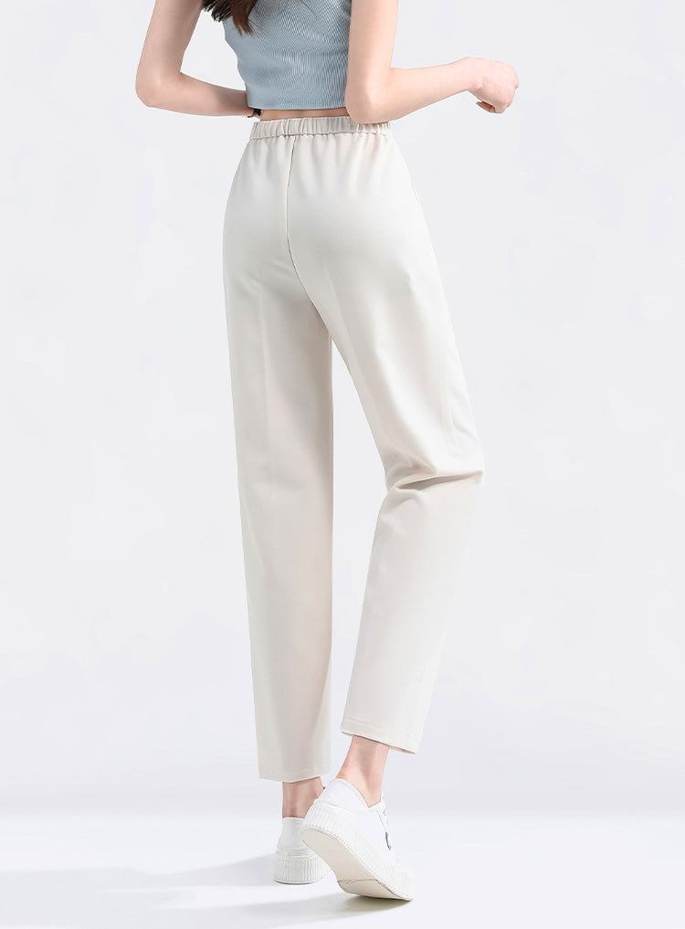 Loose-Fit Drawstring Straight-Leg Pants