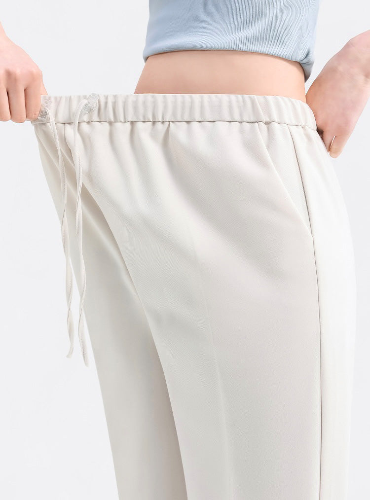 Loose-Fit Drawstring Straight-Leg Pants
