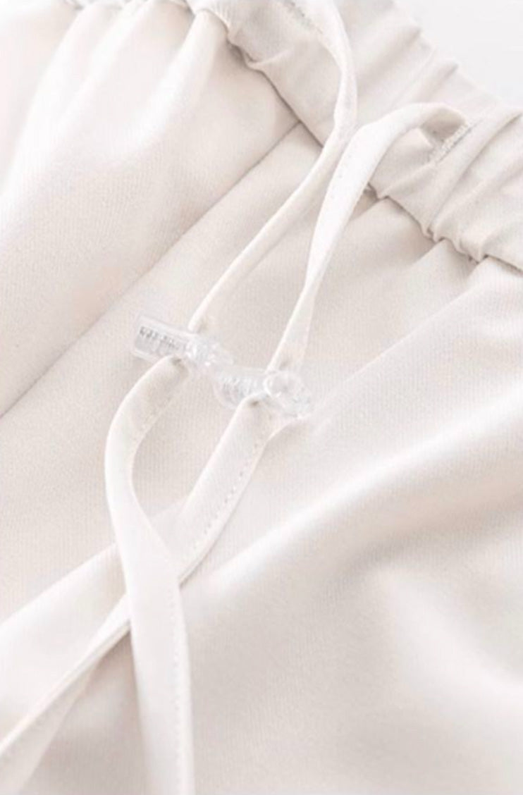 Loose-Fit Drawstring Straight-Leg Pants