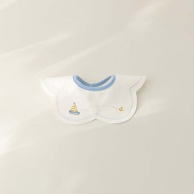 Nautical-Themed Reversible Baby Bibs