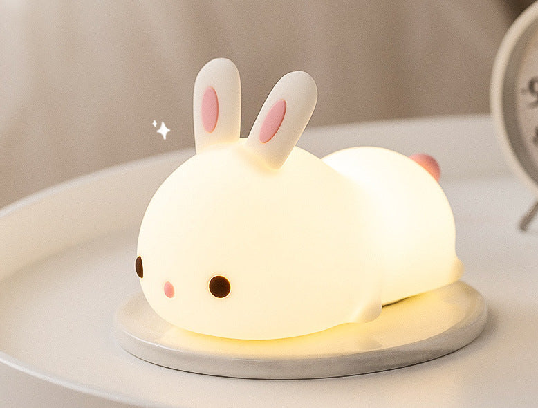 Bunny Nursery Night Light for Breastfeeding Baby, Rechargeable, colour changing