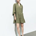 Lena Tiered Shirt Dress