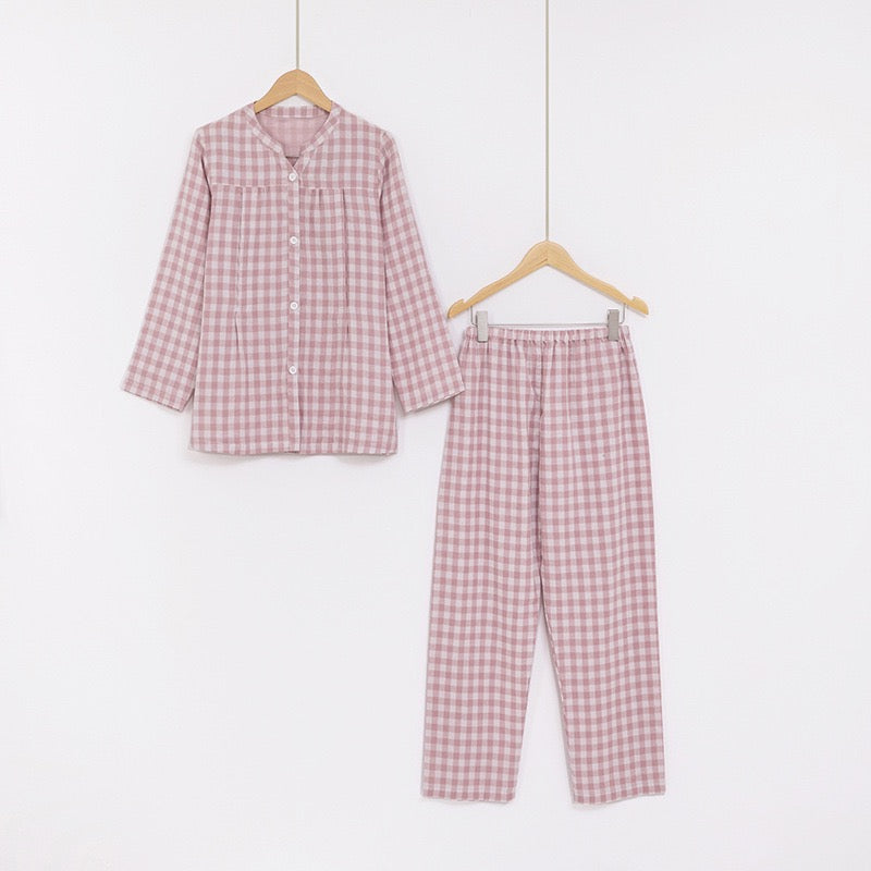 Maternity & Nursing Side Seamless Double Gauze Pajamas