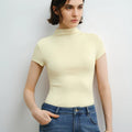 Tessa Modal Mock-Neck Top Off White
