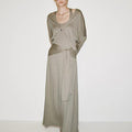 Mira Tie-Waist Dress & Cardigan Set Light Khaki