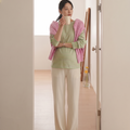 Chenille Maternity Palazzo Pants Off White