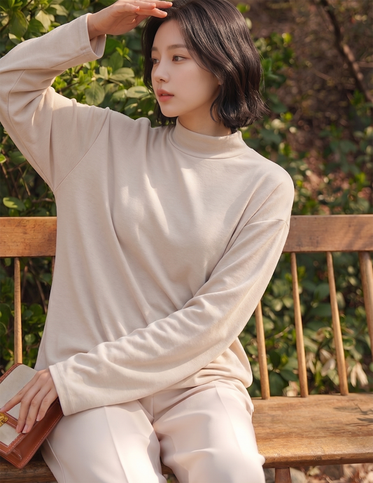 Cozy Turtleneck Maternity Tee
