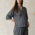 Nest Bump Nursing Top Charcoal
