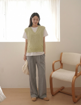Fləfē Wide Leg Pants Light Grey