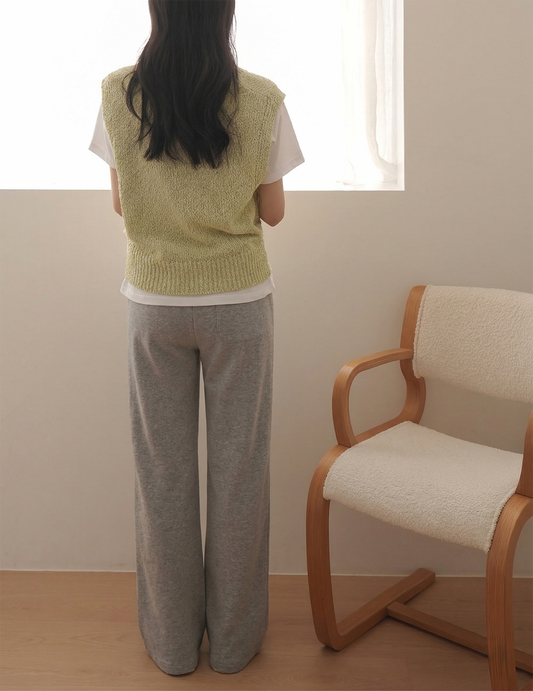 Fləfē Wide Leg Pants Light Grey