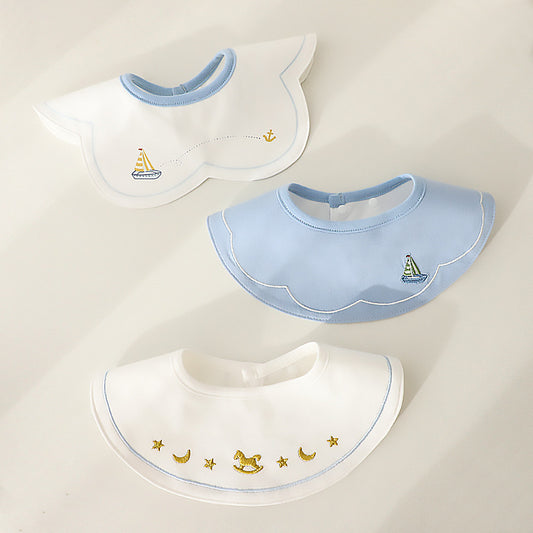 Nautical-Themed Reversible Baby Bibs