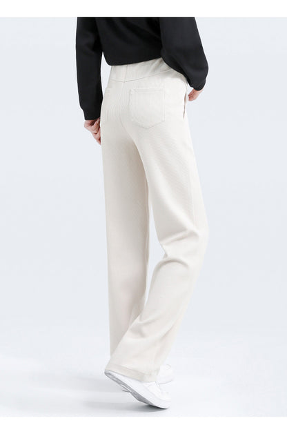 Chenille Maternity Palazzo Pants Off White