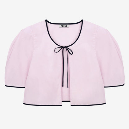 GROVE 22Contrasting-trim Cotton Top